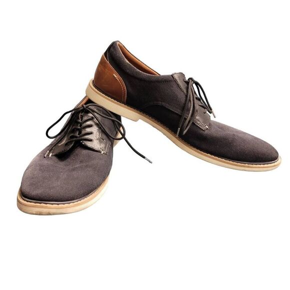 Aldo Black Canvas Loafers Casual Oxfords Boat Shoes - Picture 10 of 12